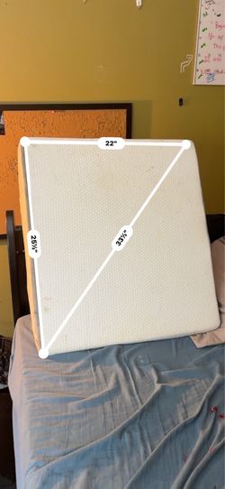 Foam Bed Wedge Pillow – 22” Wide Triangle Incline Pillow [never used]