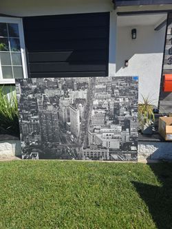 Large Black and White NYC Canvas Wall Art