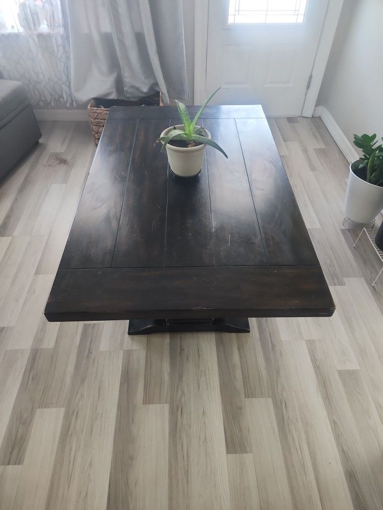 Solid Coffee Table Needs A Little DIY. 