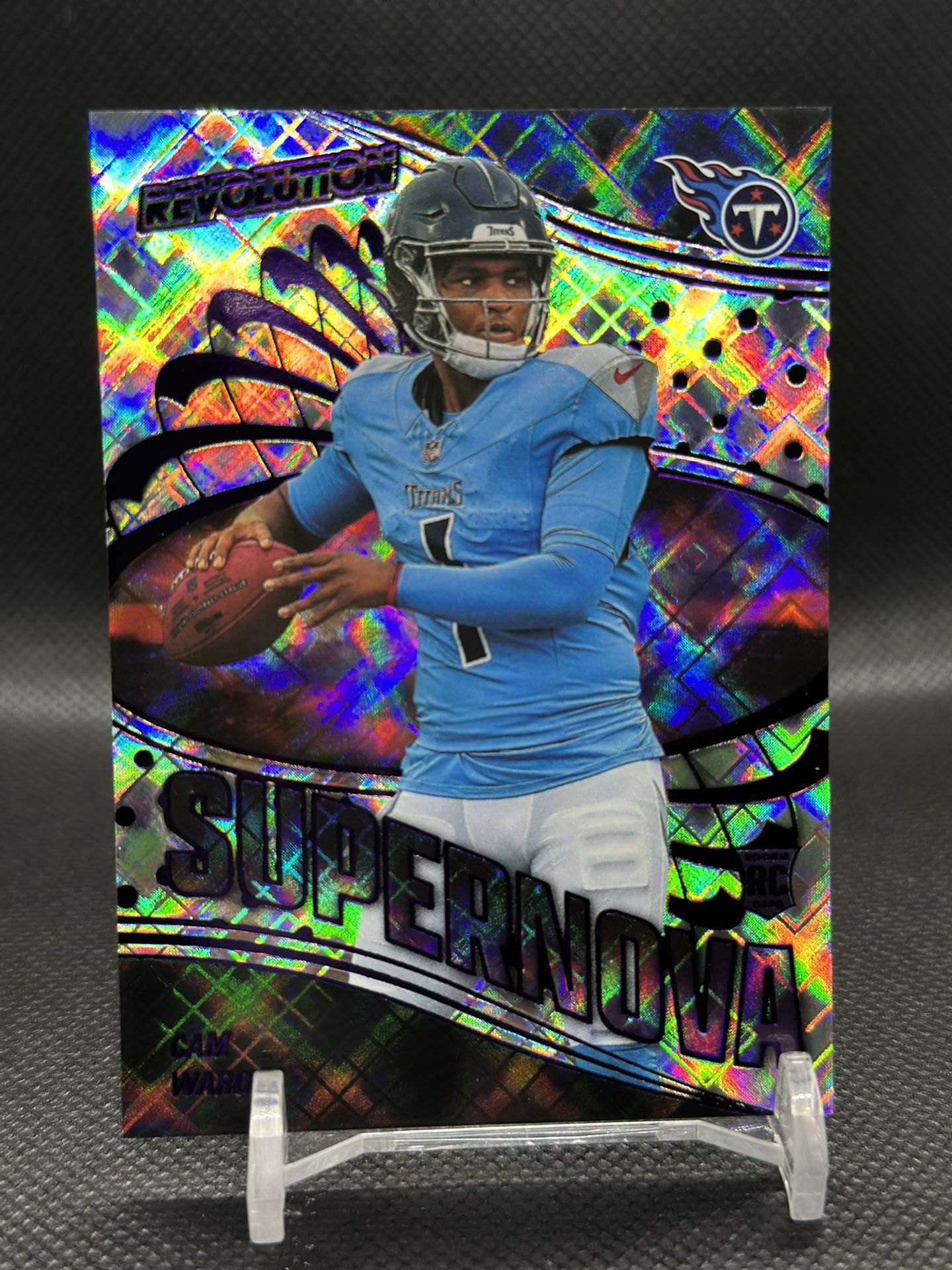 π₯2025 Panini Revolution Football - Cam Ward Supernova Cosmic #βd /20 Titans Rc!