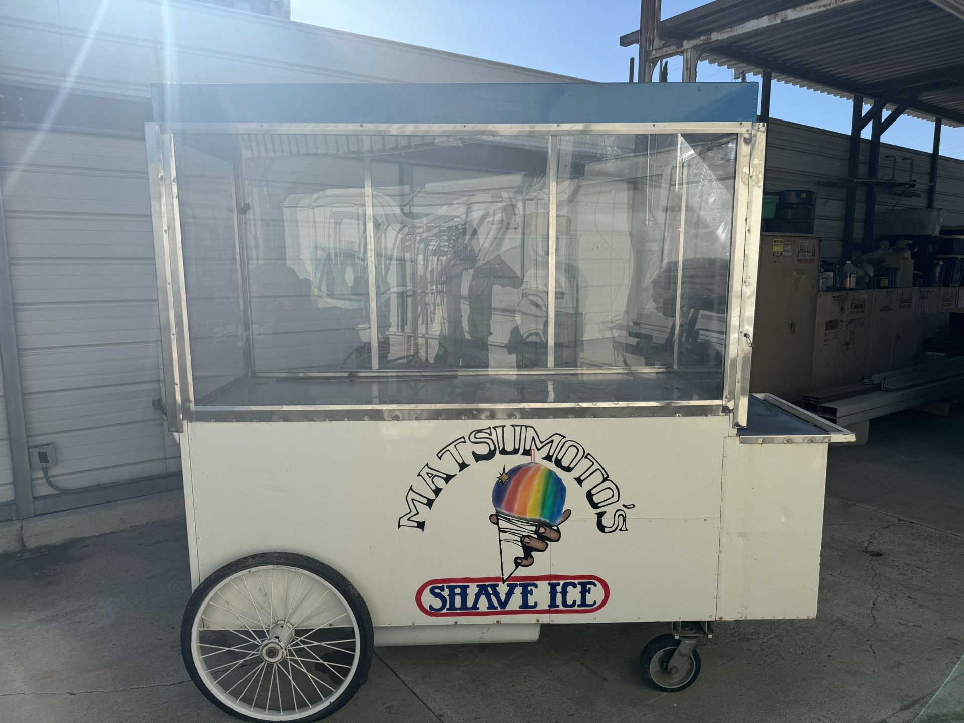 Shaved Ice Cart Food Cart Snow Cone Cart Concession Display Cart Pastry Cart