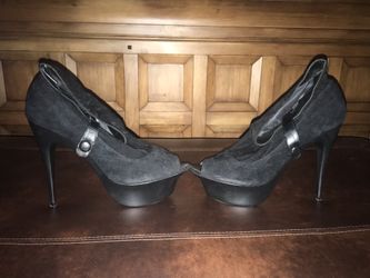 Black platform booties size 11 $15