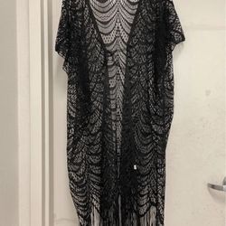 Women Sexy Long Lace Lingerie Kimono Robe Sheer Badydoll Nightgown Nightdress 