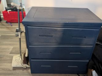 Blue 3 drawer Dresser  painted