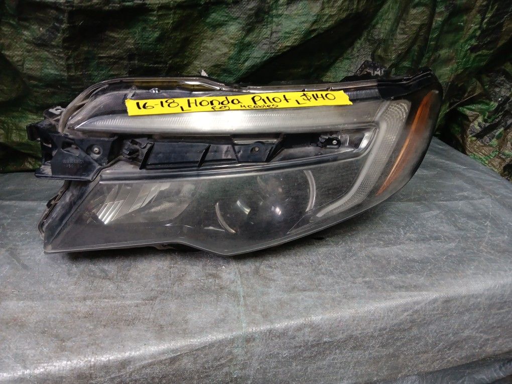 2016-18 Honda Pilot Left Headlight Regular
