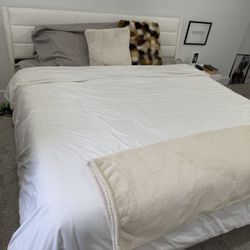 King Bed + Platform Bed Frame