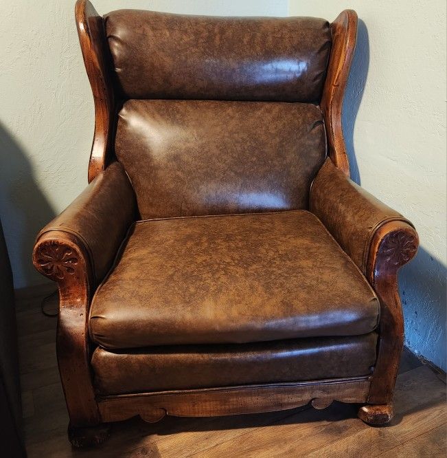 Leather Wingback Chair