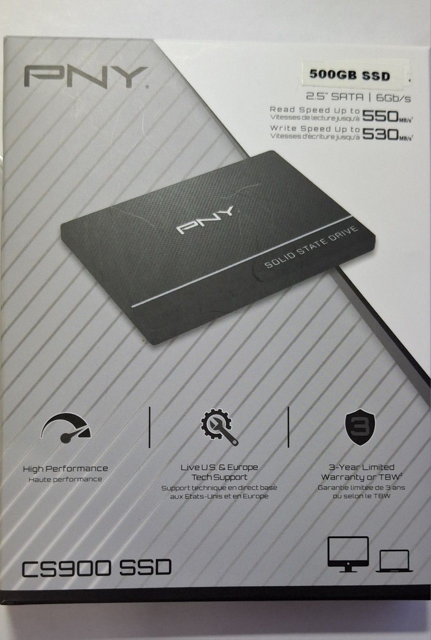 PNY 500 GB Soild State Drive Used Clean Formated