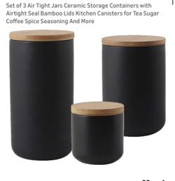 3 glass canister set