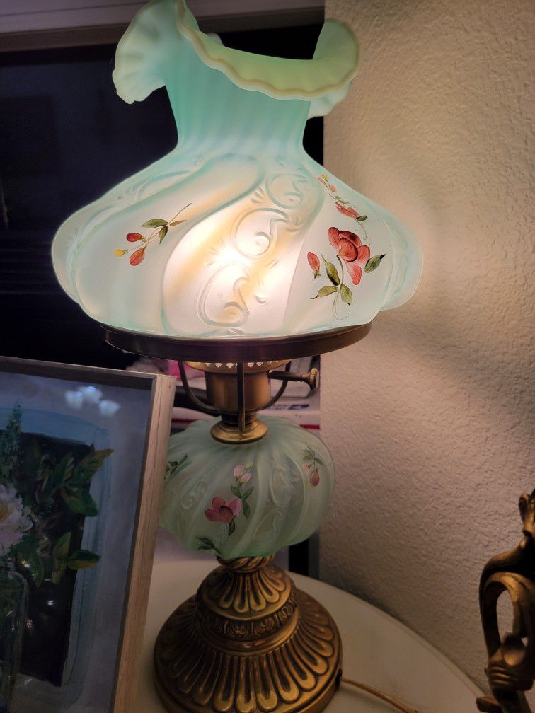Vintage Fenton Lamp