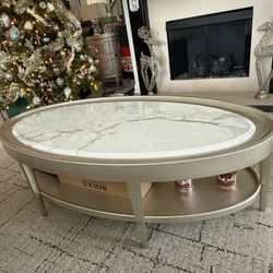 Oval Marble Coffee Table 