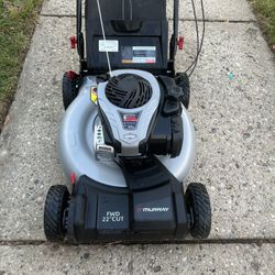 Like New Murray 22” 2 in 1 Front Wheel Drive Self Propelled Bagging Gas Lawnmower Lawn Mower