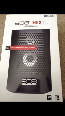 808 HEXTL Bluetooth speaker, build in rear subwoofer NEW NEVER USE, work with any iPhone and Android.