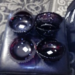 Ruby Red Cape Cod Desert Bowls..9