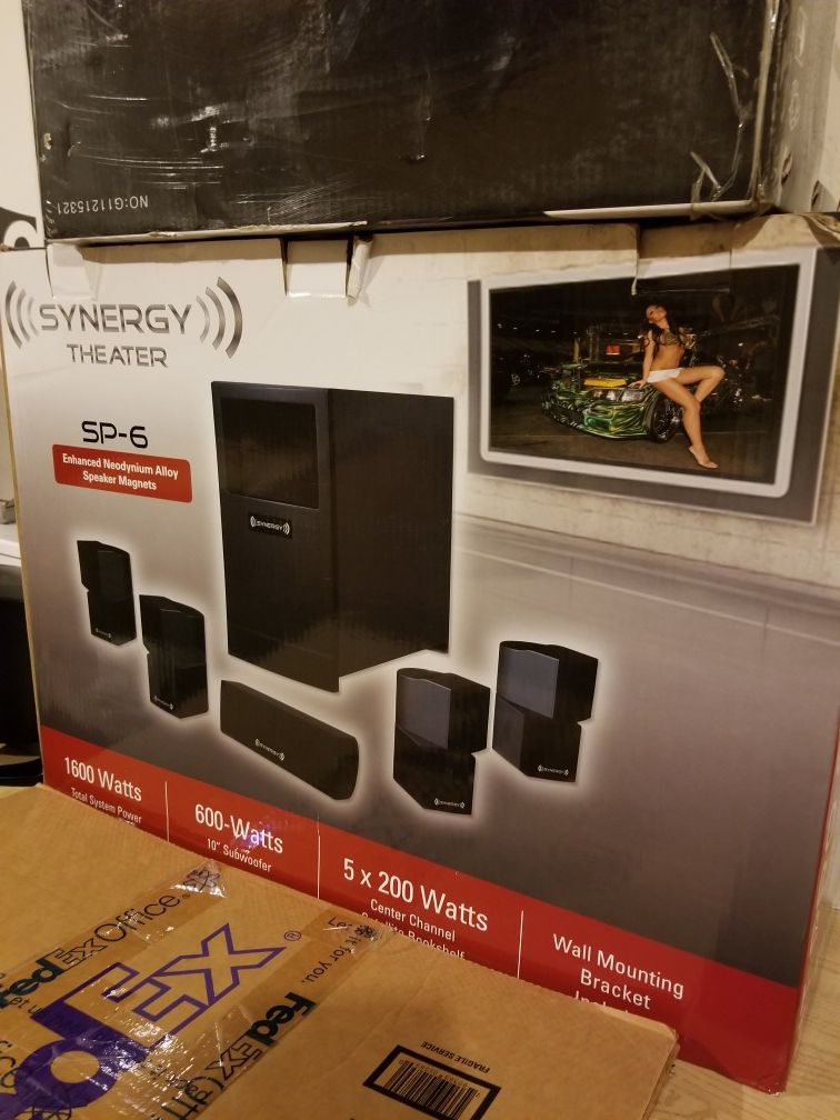 Synergy home theater speakers "N.I.B."