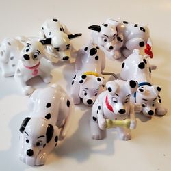 101 102 Dalmatians: 7 Little Puppy Dogs Figurines 