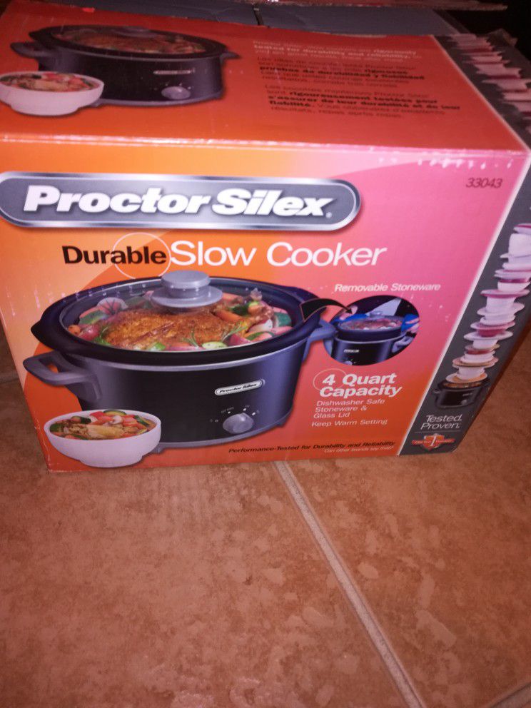 Slow Cooker crock pot 4 Quart Proctor Silex Crockpot