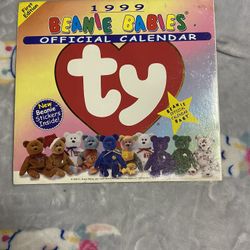 Vintage 1999 Beanie Baby Calendar Sealed