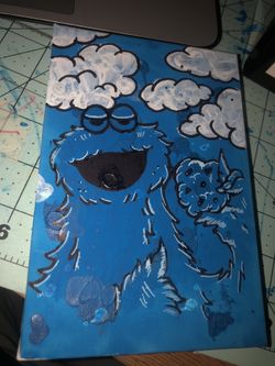 Cookie Monster 420 painting art