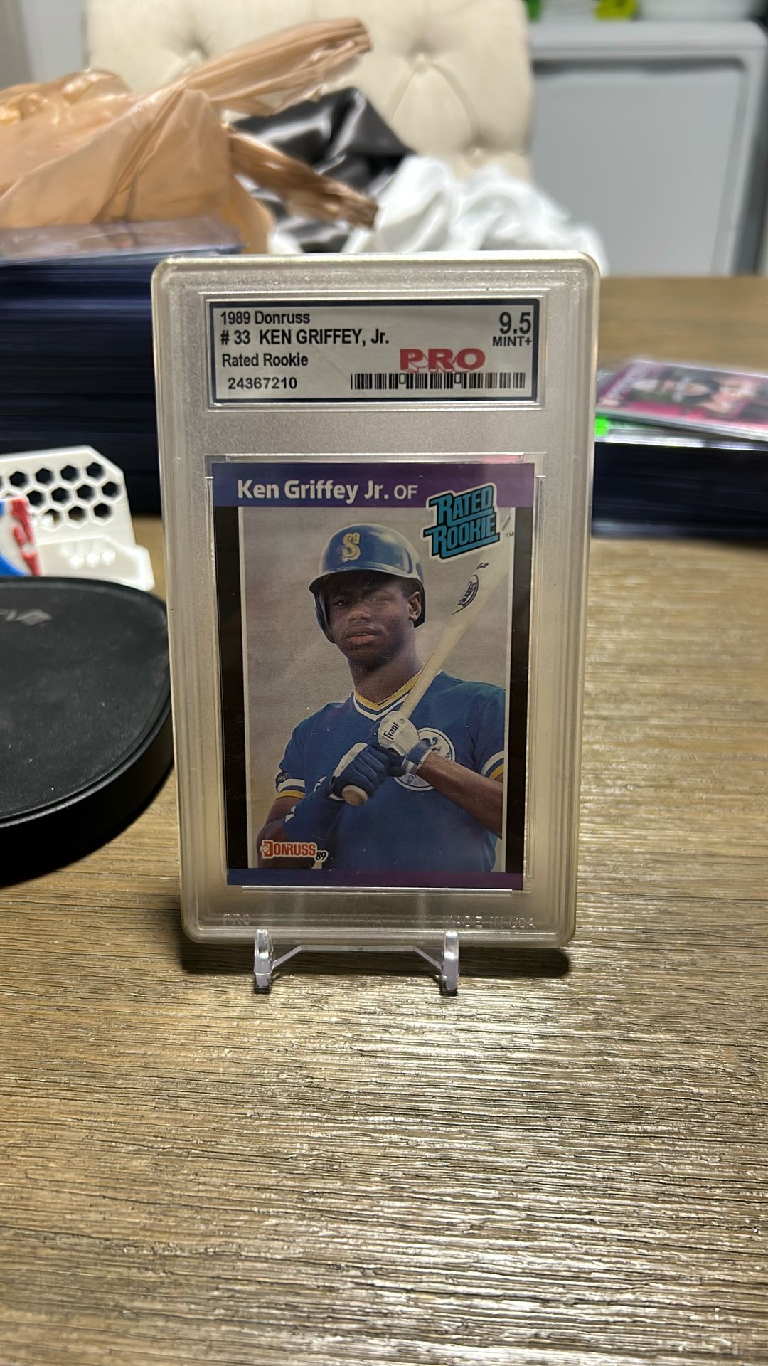 Ken Griffey Jr. 1989 Donruss RATED ROOKIE CARD GRADE 9.5