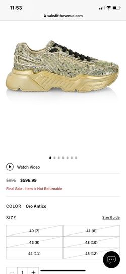 Gold Dolce And Gabana Sneaker