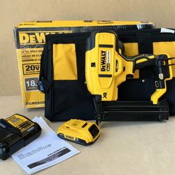 DCN680D1 DEWALT 20V MAX XR Lithium-Ion 2-1/8 in. 18-Gauge Electric Cordless Brad Nailer Kit w/ 2.0Ah Battery, Charger and Contractor Bag