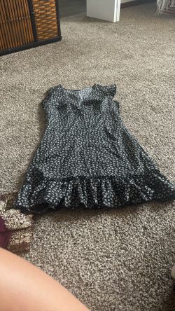 $1 Floral Black Dress 
