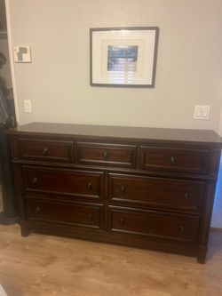 Dark Cherry Dresser /nightstand (2)
