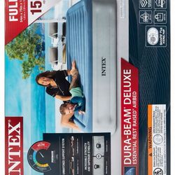 Intex Dura-Beam Deluxe Full Airbed – 15” Raised Essential Rest Air Mattress
