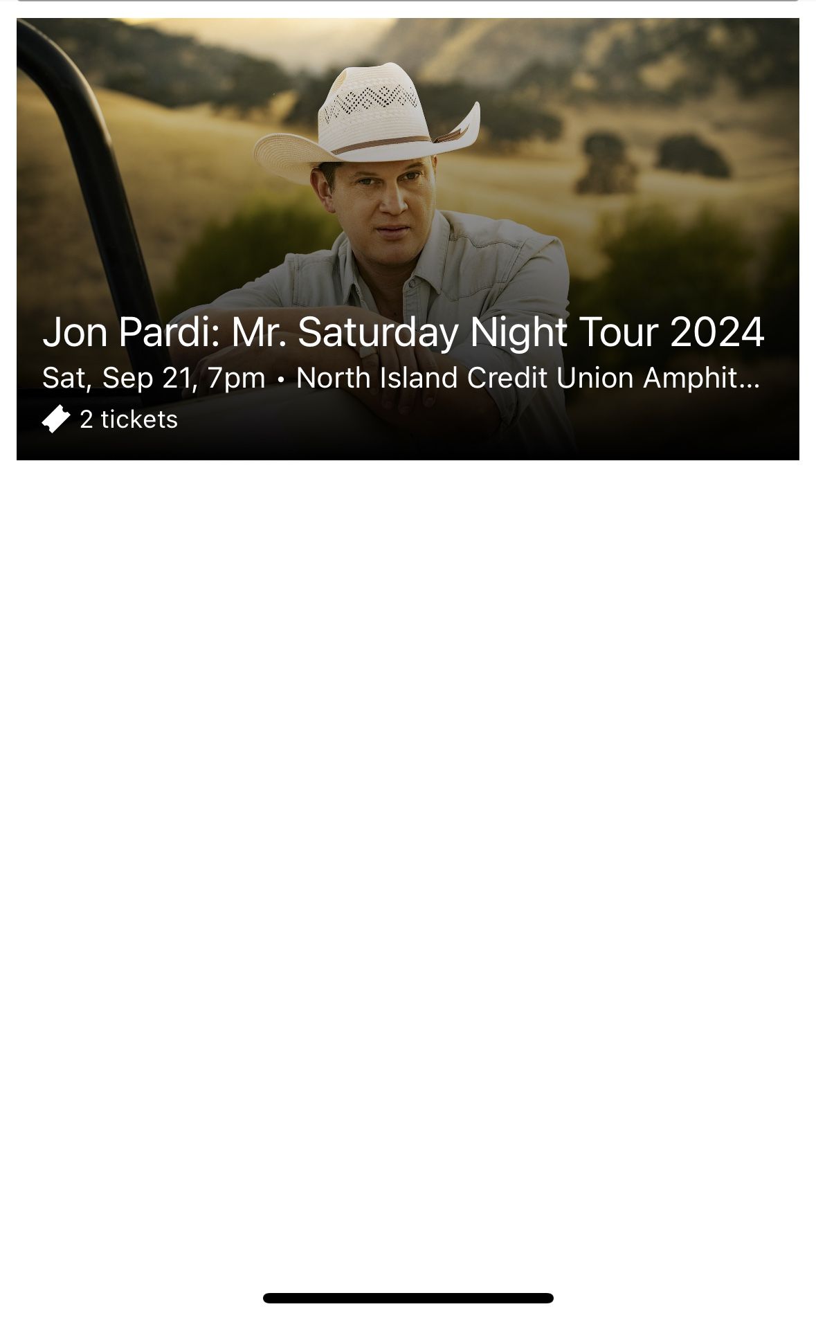 2 Jon Pardi Lawn Tickets