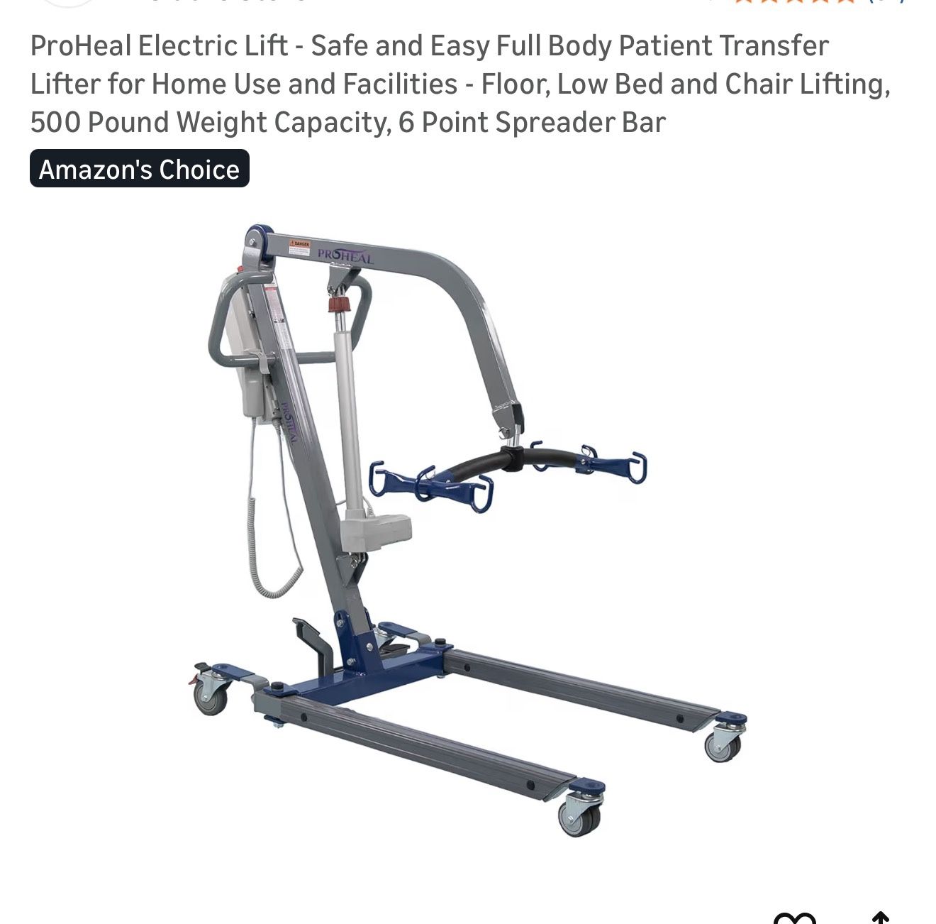 Electric Hoyer Lift Bariatric $995