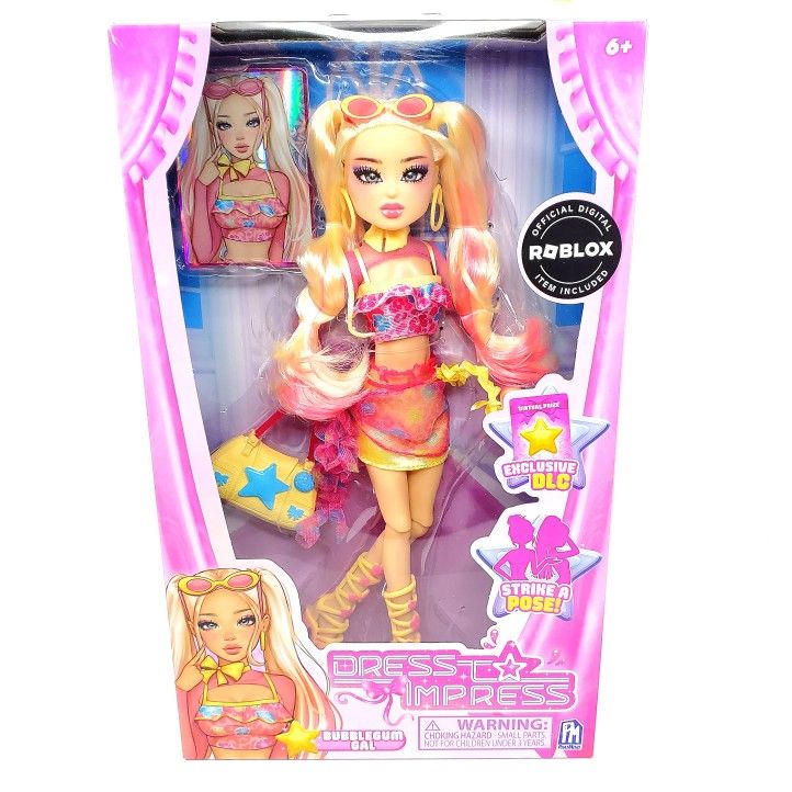NEW 2025 Dress To Impress FASHION DOLL Bubblegum Gal Girl w/ Sealed DLC Code