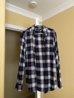 vintage blue flannel