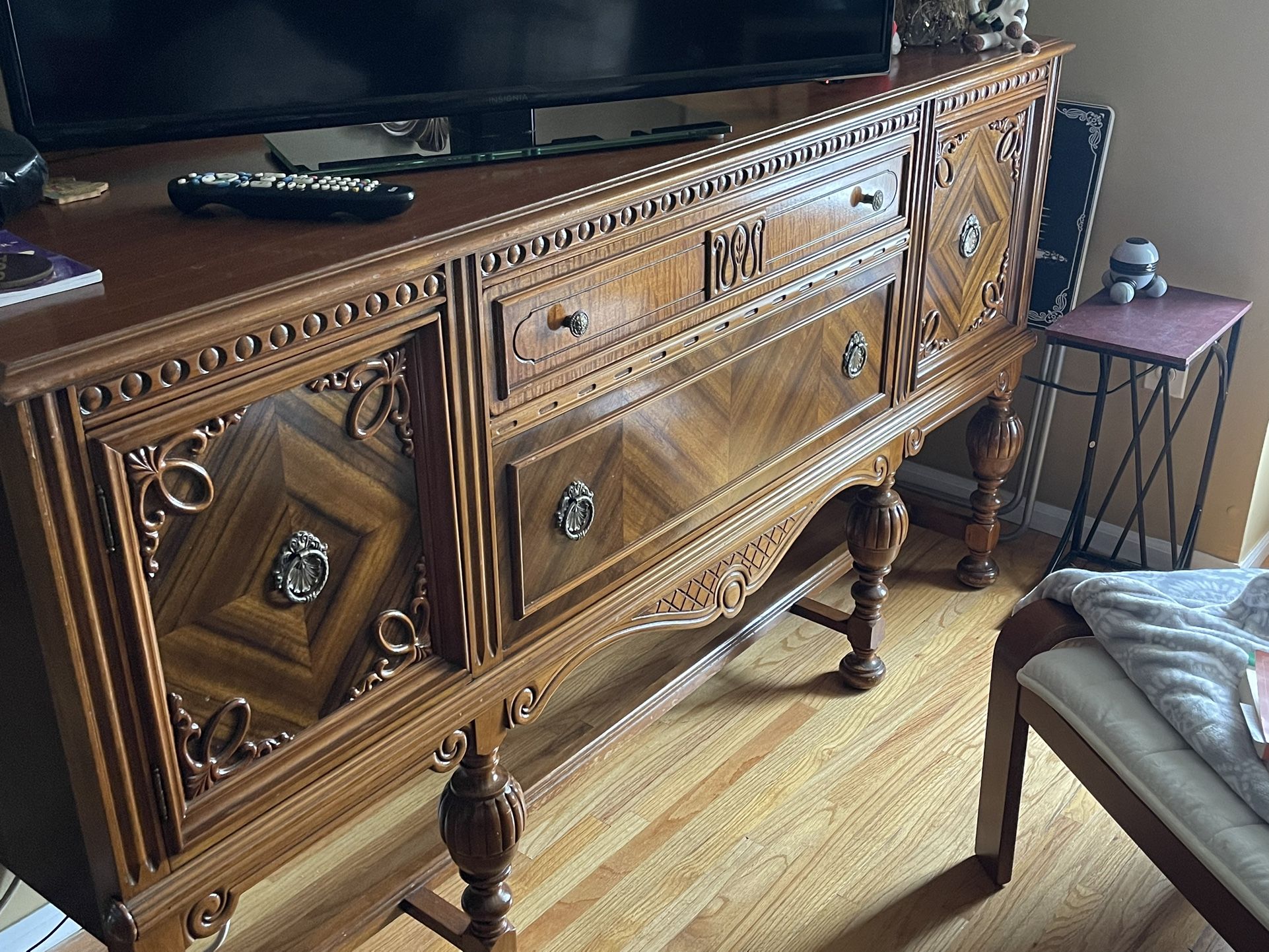 Antique Buffet And China Closet