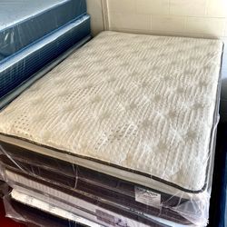 Queen Size Mattress 14 Inches Pillow Top Quality and Comfort New From Factory Available All Sizes
