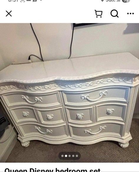 Disney White Slay bed Set