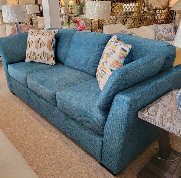 New Blue Sofa Couch Fabric