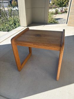 Mid-Century Modern Oak Side Table