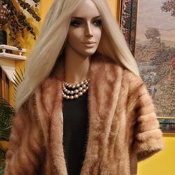 Mink Fur Shawl Cape 