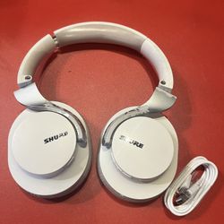 Shure AONIC 40 wireless over-the-ear Bluetooth noise canceling headphones-White 
