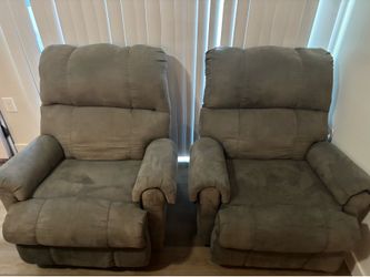 gray matching recliners