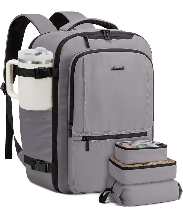 LOVEVOOK Travel Backpack for Women & Men, 60L Large Carry On Backpack Airline Approved, TSA Personal Item Weekender Bag, Water Resistant Laptop Backpa