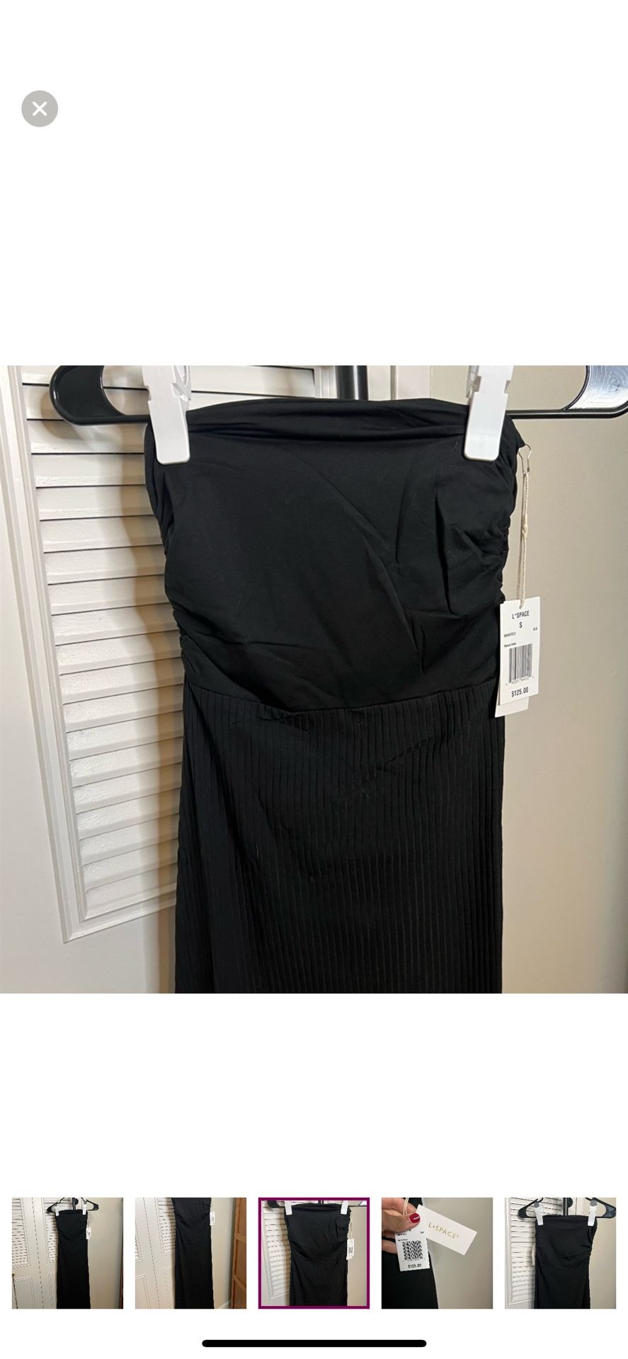 L*Space Black Manaia Dress Small NWT
