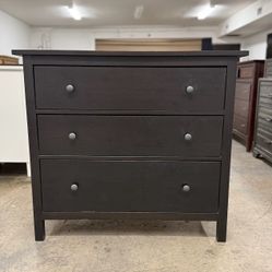 Large Black IKEA Hemnes 3 Drawer Dresser