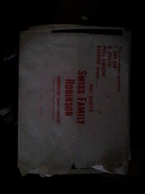 This Envelope Contains One Set Of 8 11x14 Full Color Scenes From What Disney Swiss Family Robinson Color Film Filmed In Panavision