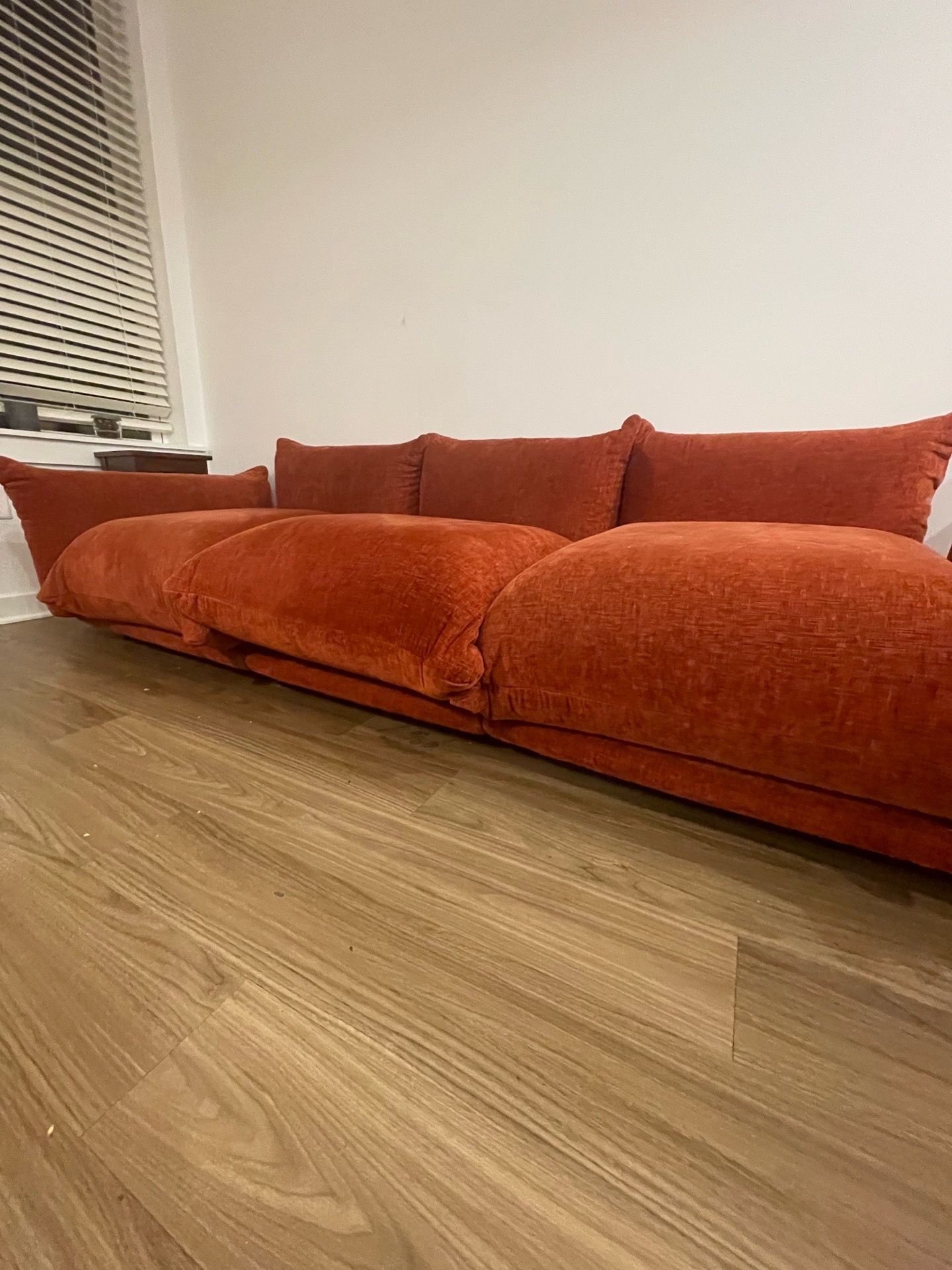 Modern Burnt Orange Sofa