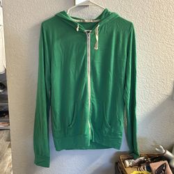 Kelly Green Zip Up Hoodie SUPER SOFT! Large