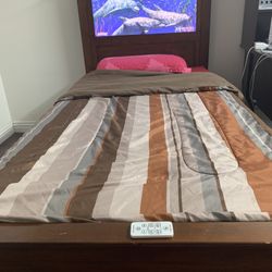 LED Bed Frame with Twin Sized Mattress