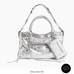 BALENCIAGA Le City Small Metallic Lambskin Handbag