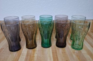 Embossed Coke Glasses Set